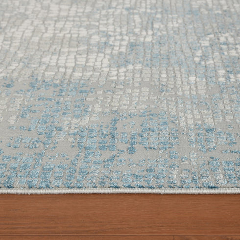 2' X 3' Gray Blue And Ivory Medallion Area Rug